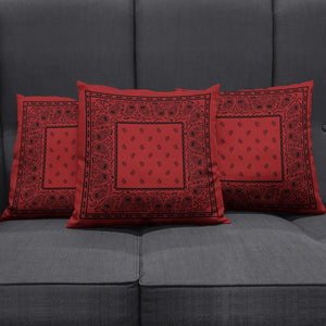 red and black bandana throw pillow covers