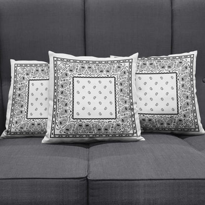 white scatter pillows