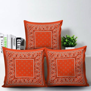 orange bandana scatter pillows