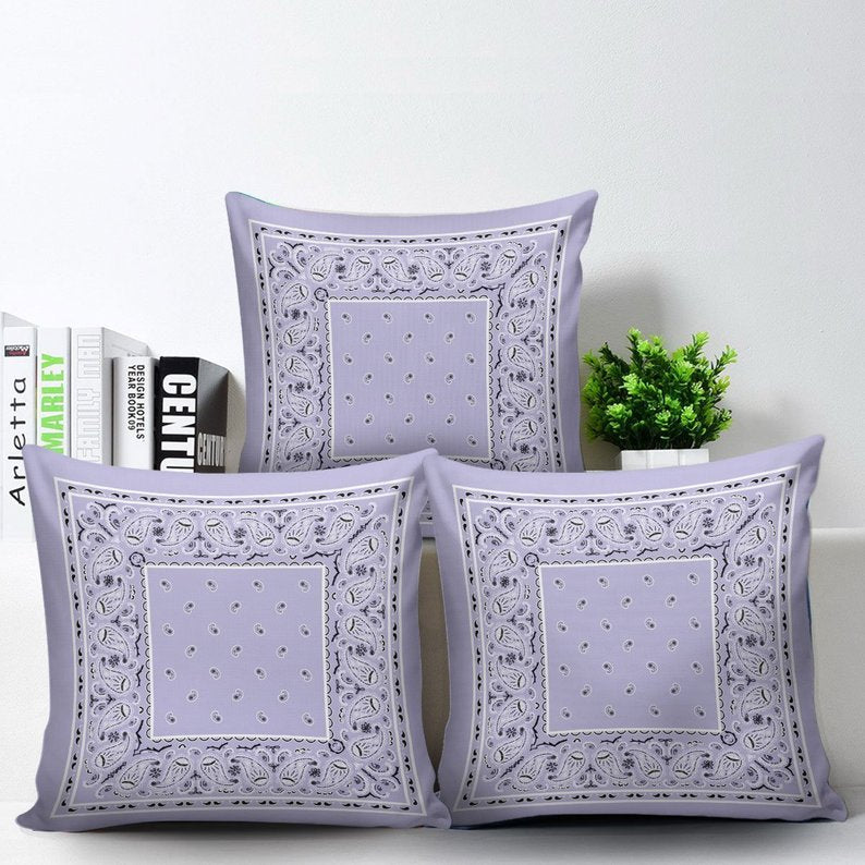 purple scatter pillows