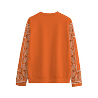 Unisex Orange Sleeved Bandana Sweatshirt