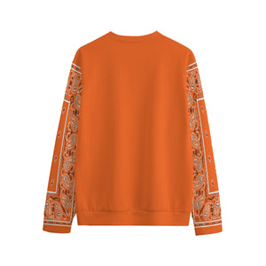 Unisex Orange Sleeved Bandana Sweatshirt