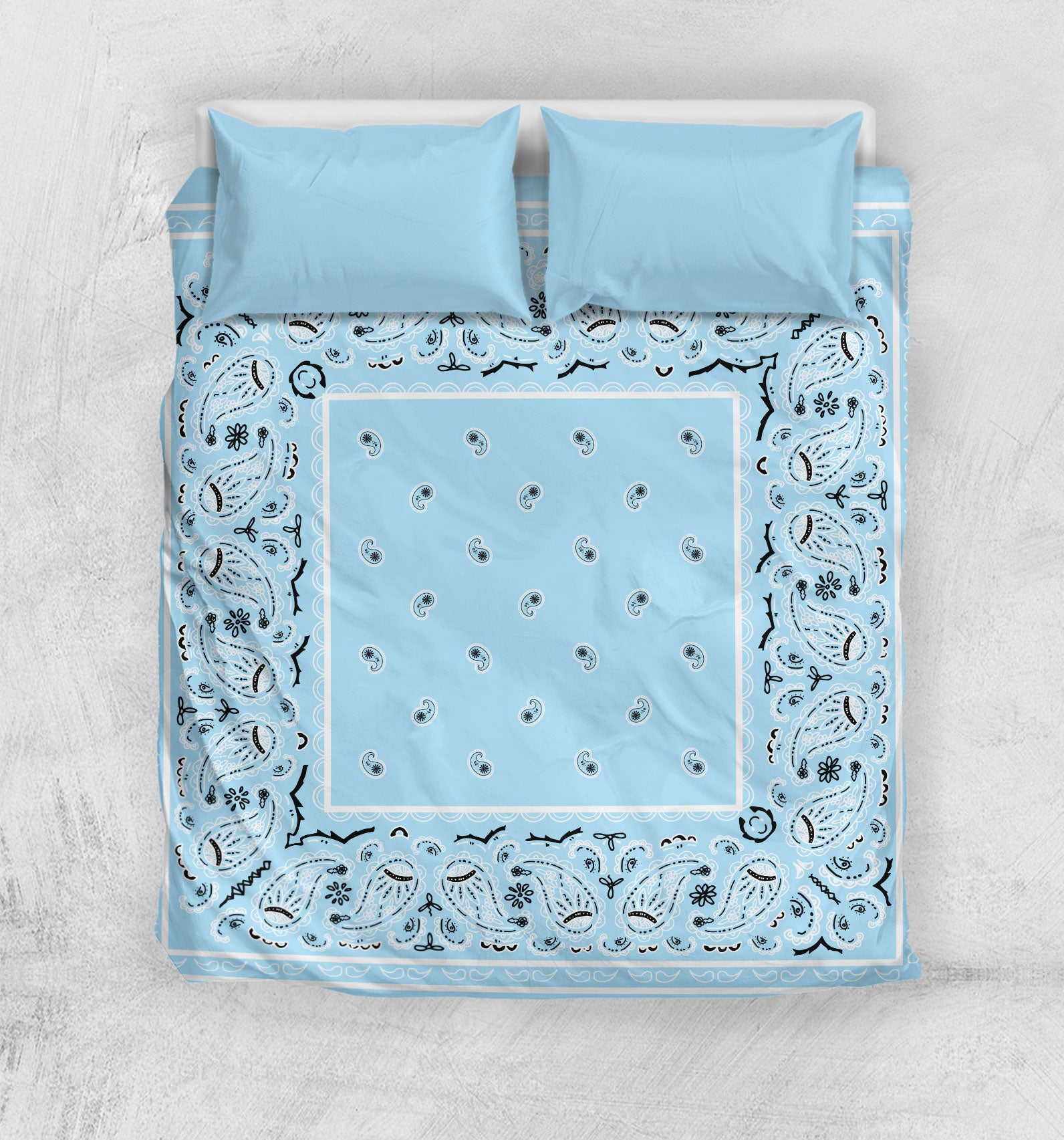 Light Blue Bandana Duvet Covers