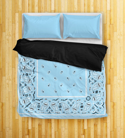Light Blue Bandana Duvet Covers