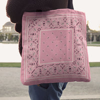 Light Pink Paisley Bandana Tote Bag