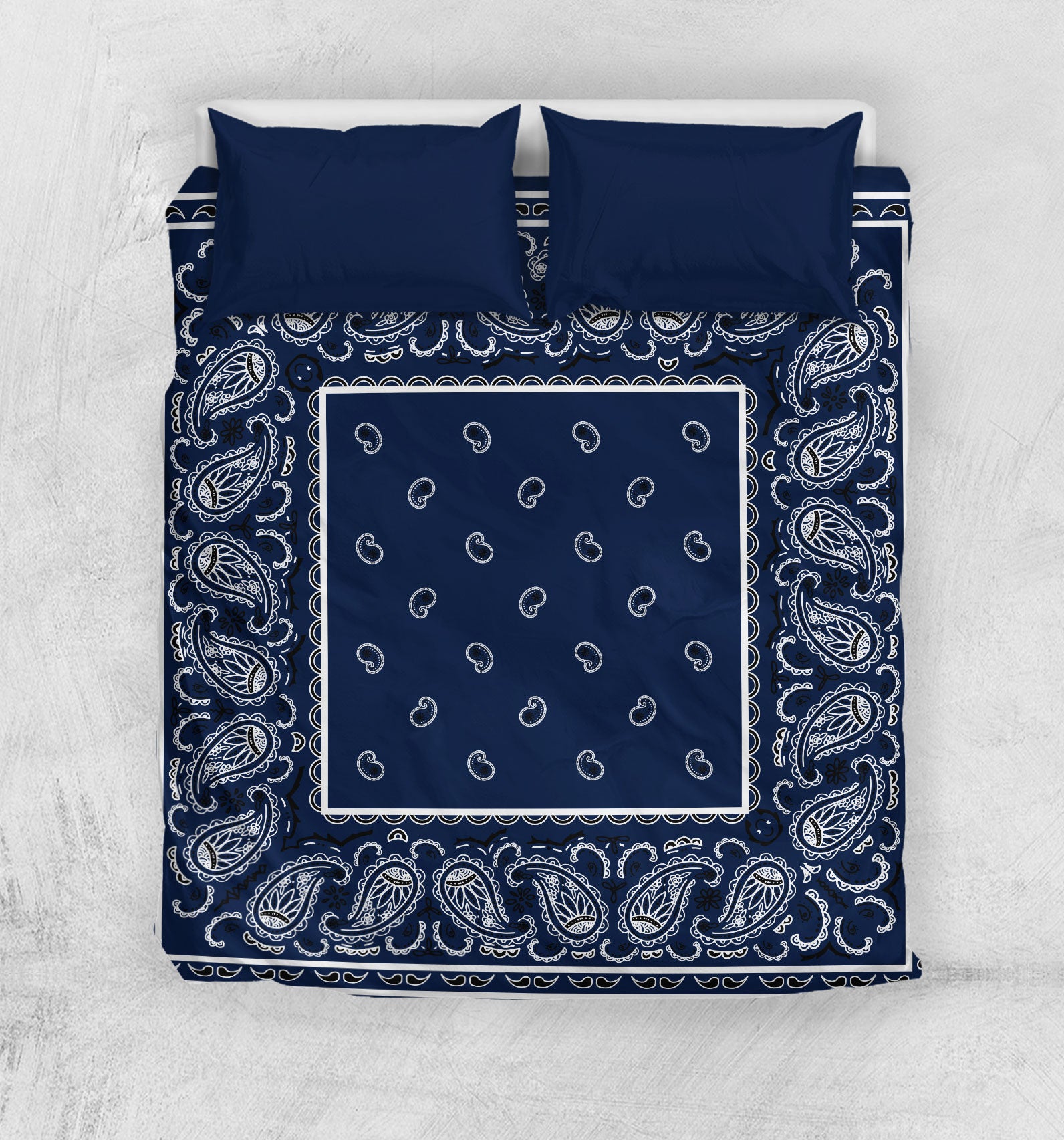 Blue Bandana Duvet Cover
