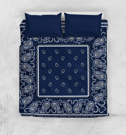 Blue Bandana Duvet Cover