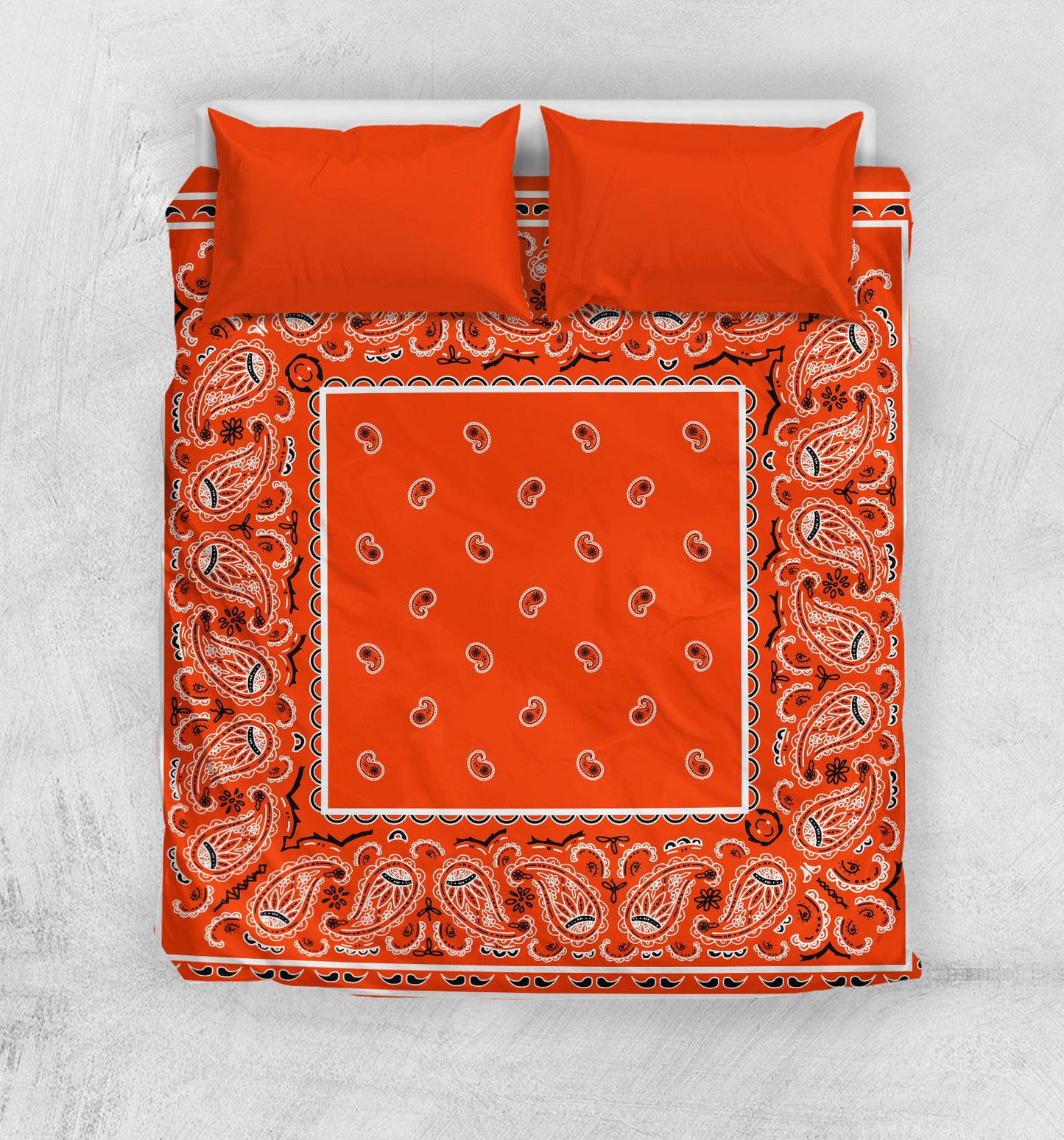 Orange Bandana Duvet Covers