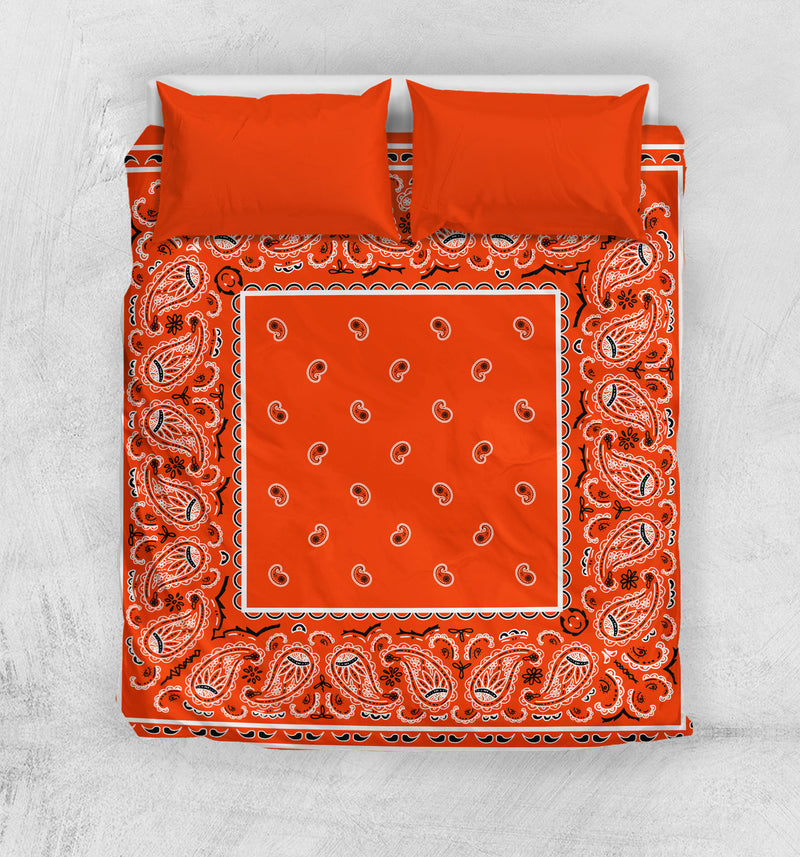 Orange Bandana Duvet Covers