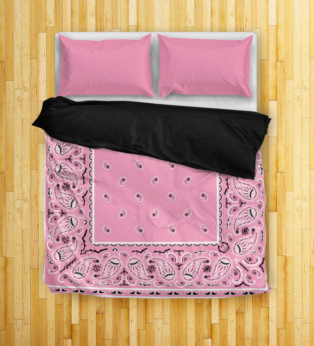 Pink Bandana Duvet Cover Set