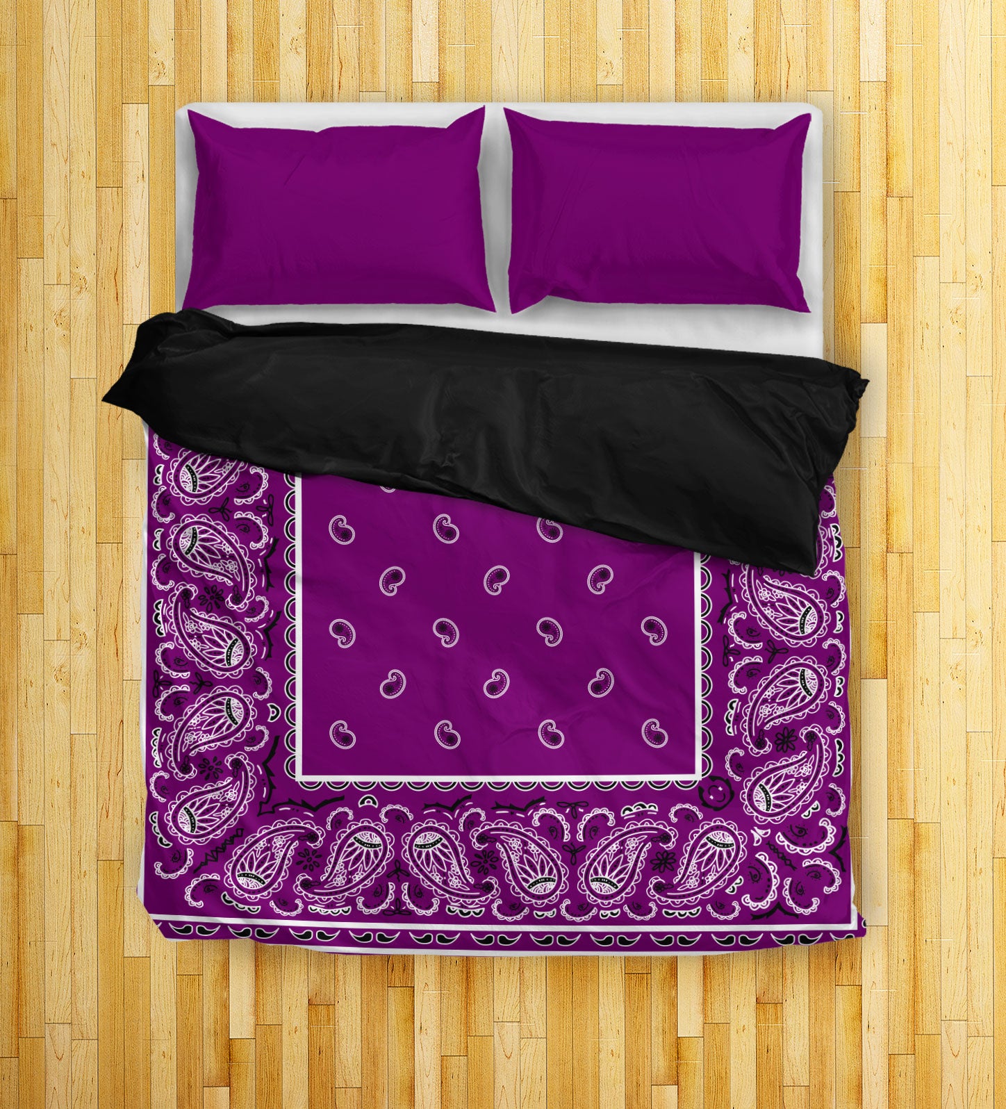 Plum Bandana Duvet Cover Set