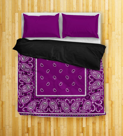 Plum Bandana Duvet Cover Set