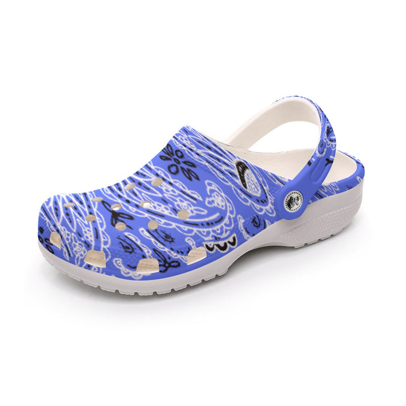 Women's Royal Blue Classic Big Bandana Clogs