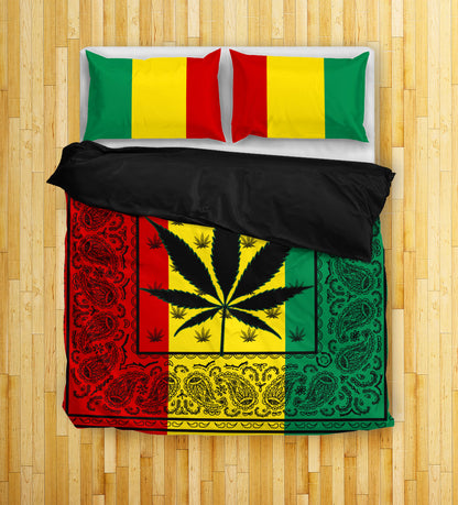 Rasta 420 Bandana Duvet Cover Sets