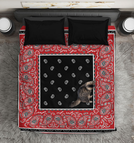 Red and Black Duvet Cover