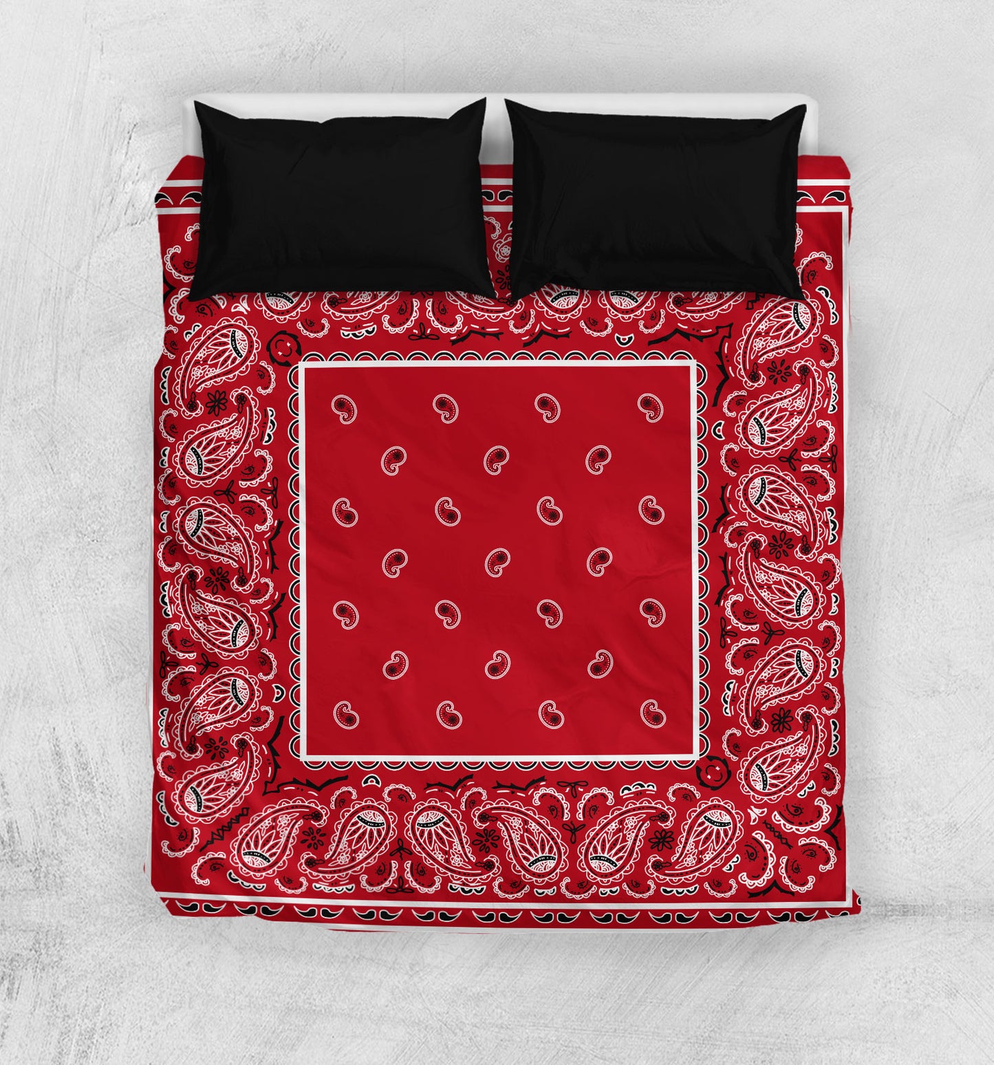 Red Bandana Duvet Cover Set
