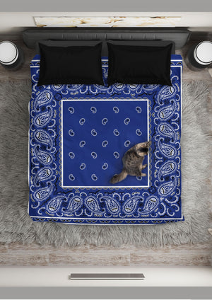 Royal Blue Bandana Duvet Cover
