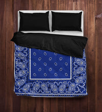 Royal Blue Bandana Duvet Cover Set
