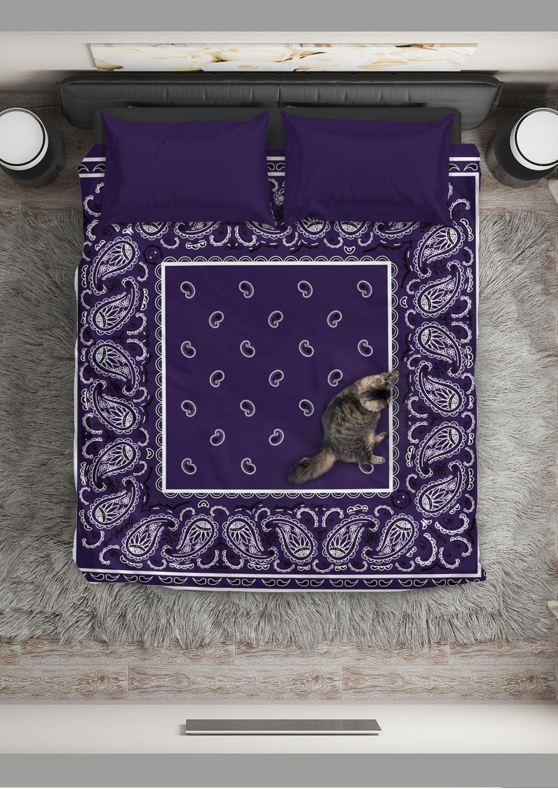Purple Bandana Duvet Set