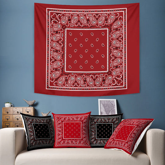 Red Bandana Wall Art Tapestries