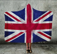 United Kingdom Flag Hooded Blankets