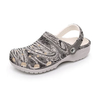 Women's Gray Classic Big Bandana Clogs