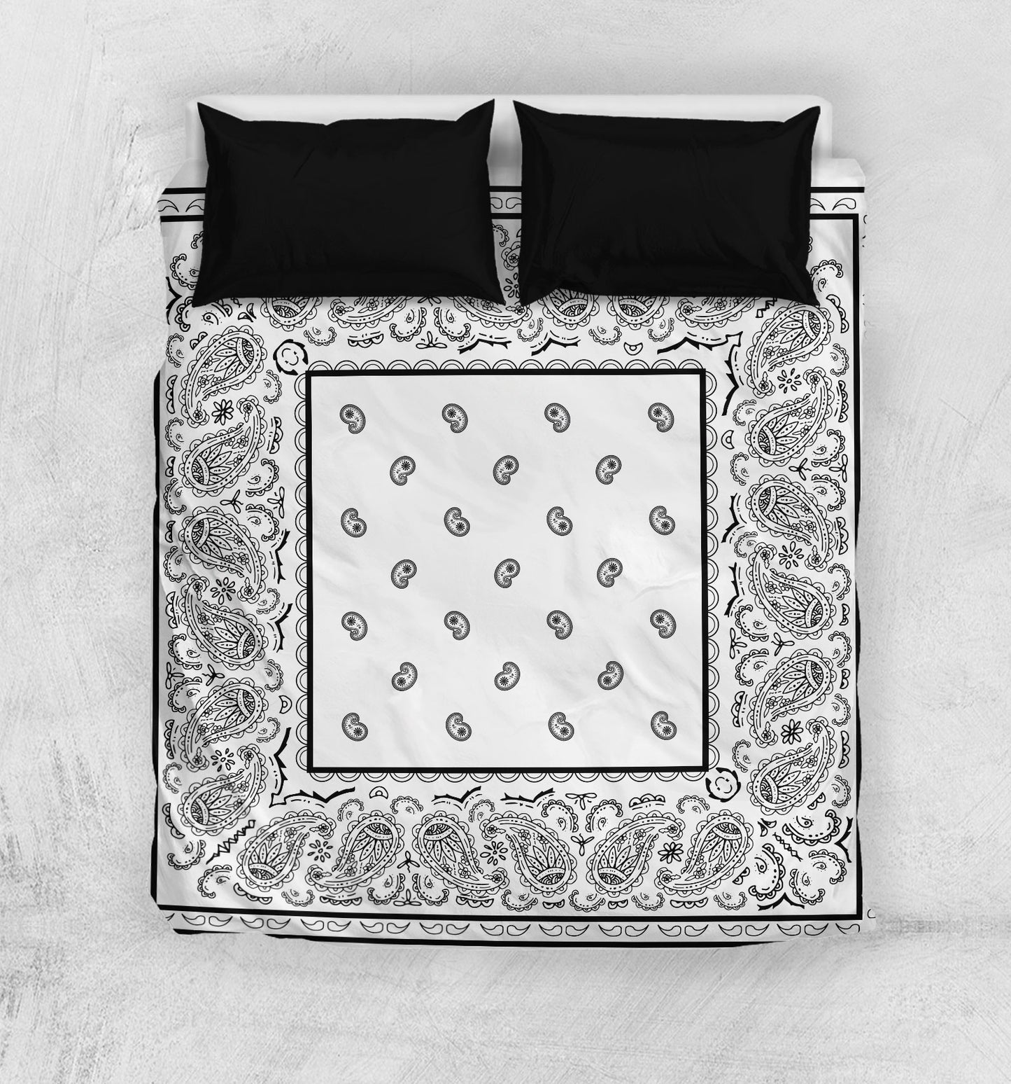 White Bandana Duvet Cover Set
