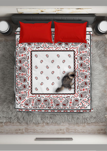 White Bandana Duvet Cover Sets