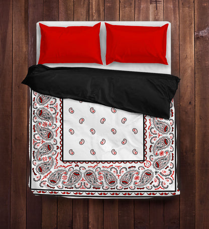 White Bandana Duvet Cover Set