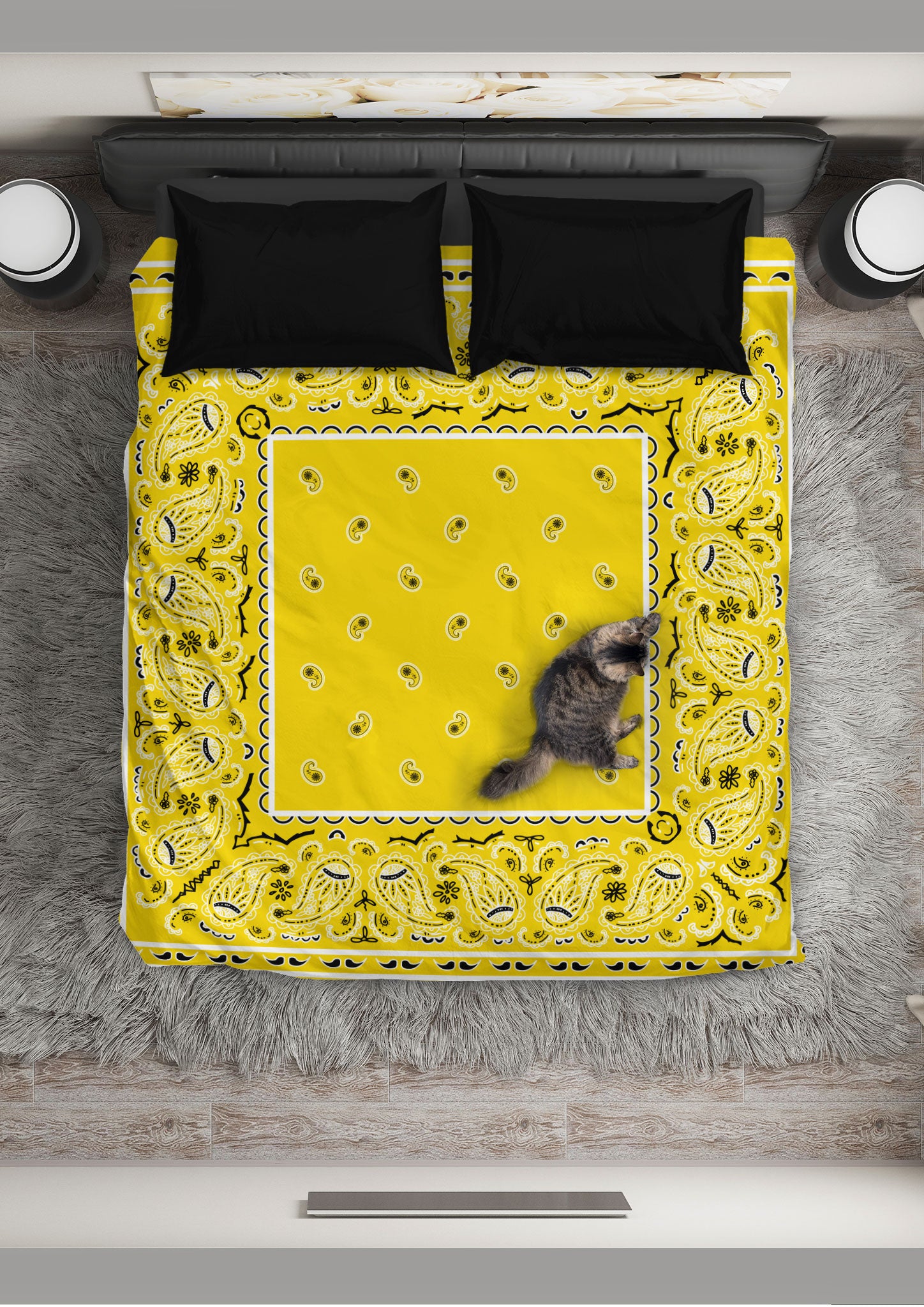 Yellow Bandana Duvet Cover Sets