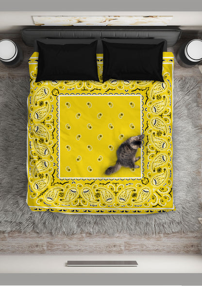 Yellow Bandana Duvet Cover Sets